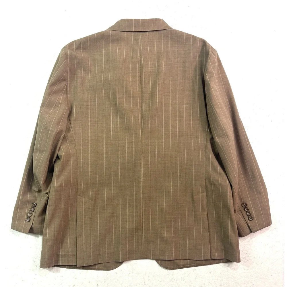 NEW Bonobos 44S Tan Chalk Stripe Jetsetter Unstructured Blazer Jacket Sport Coat